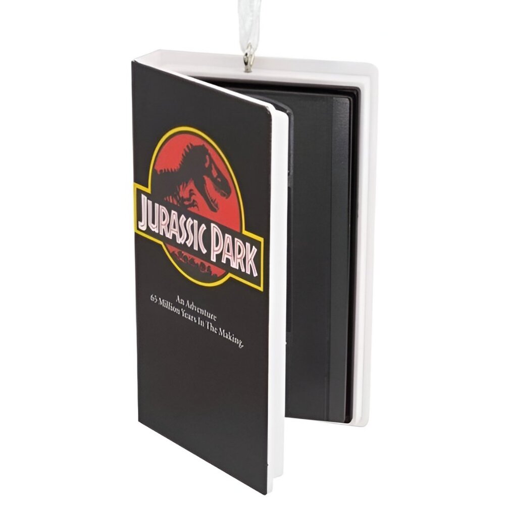 NEW Hallmark Jurassic Park VHS Tape Case Christmas Ornament